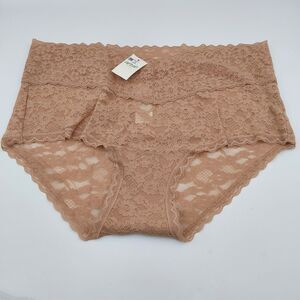 Aerie show off vintage lace beige boybrief culotte underwear floral size XXL